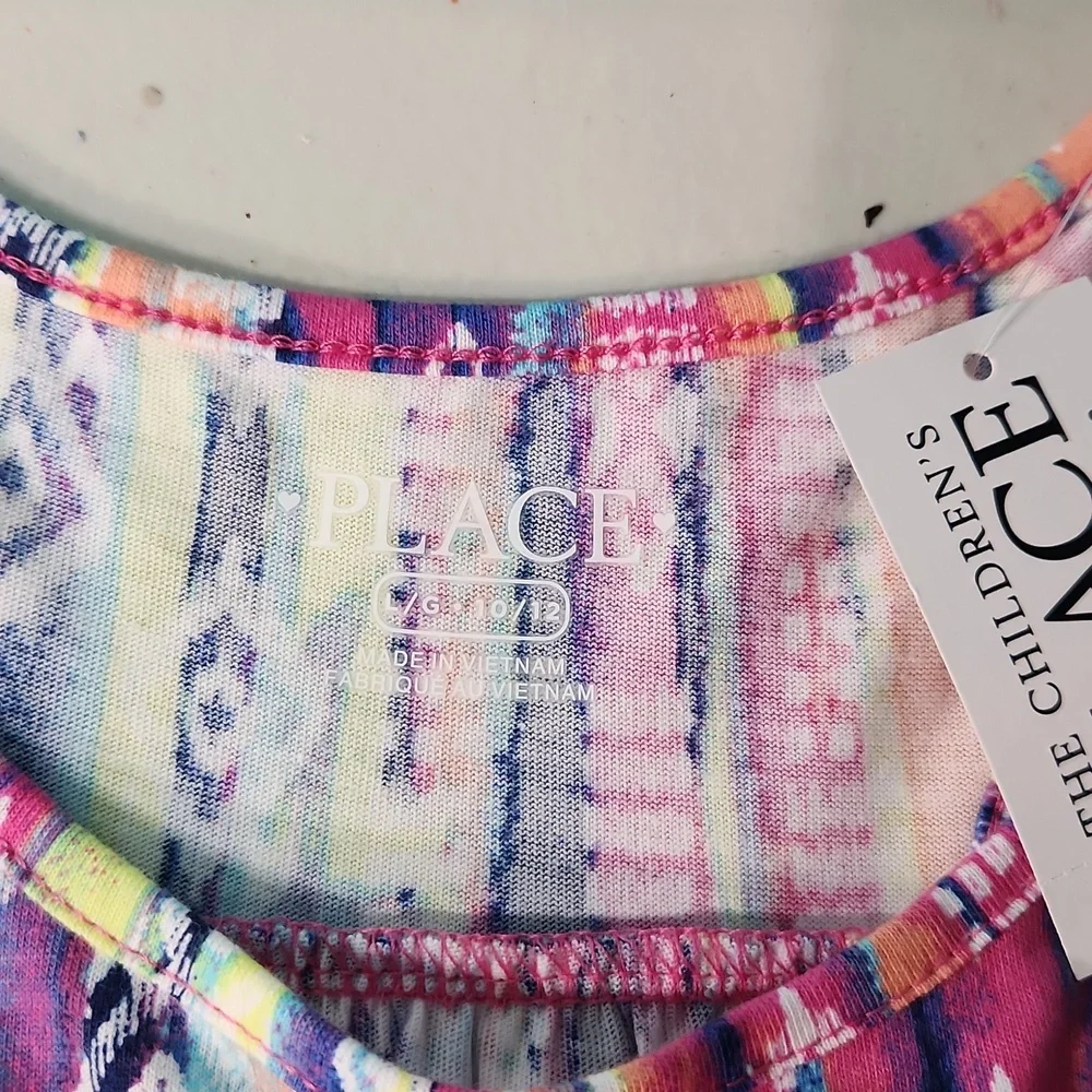 ☀️NWT! The Children's Place Sleeve Boho Multicolored Casual Dress Large